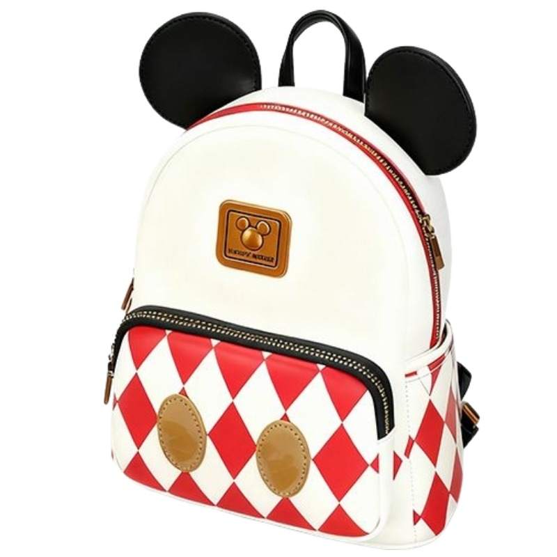 Disney Disney Mickey Mouse Synthetic Leather Backpack Regular Red White