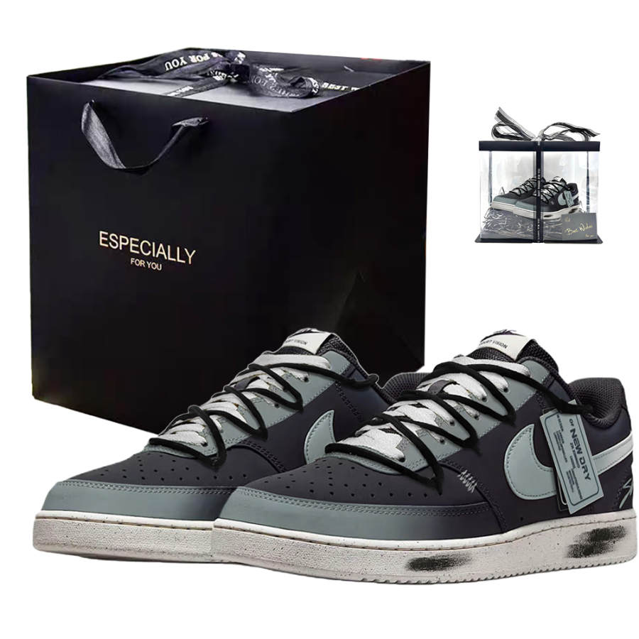 Nike Nike Court Vision Van Gogh Genesis, Blue Light, Box Wear resistant And Lightweight Low top Skateboard Shoes Men's