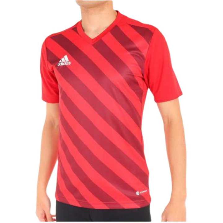 Adidas Adidas T Shirts Men's Red V Neck Moderate Straight Fit