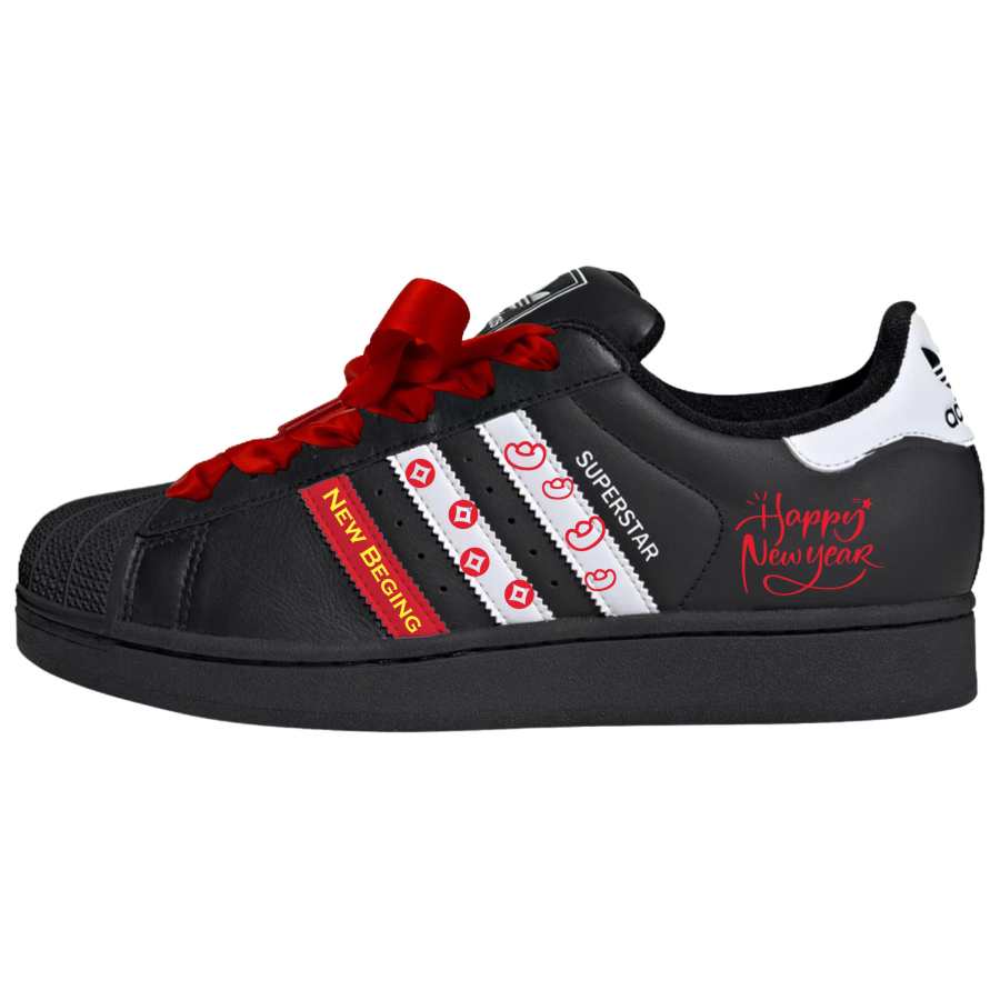 Adidas Adidas Superstar 2 Qixin Leather Couple Abrasion Resistant Abrasion Resistant Low top Skateboard Shoes Unisex