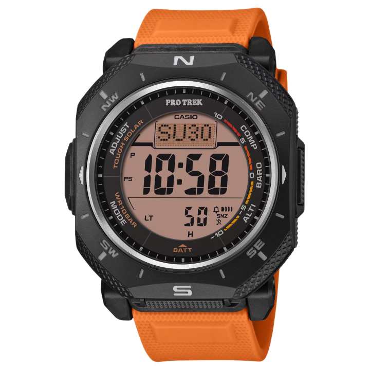 CASIO CASIO PRO TREK Solar Quartz Movement Resin Strap Watch Men's Watches Gray Dial