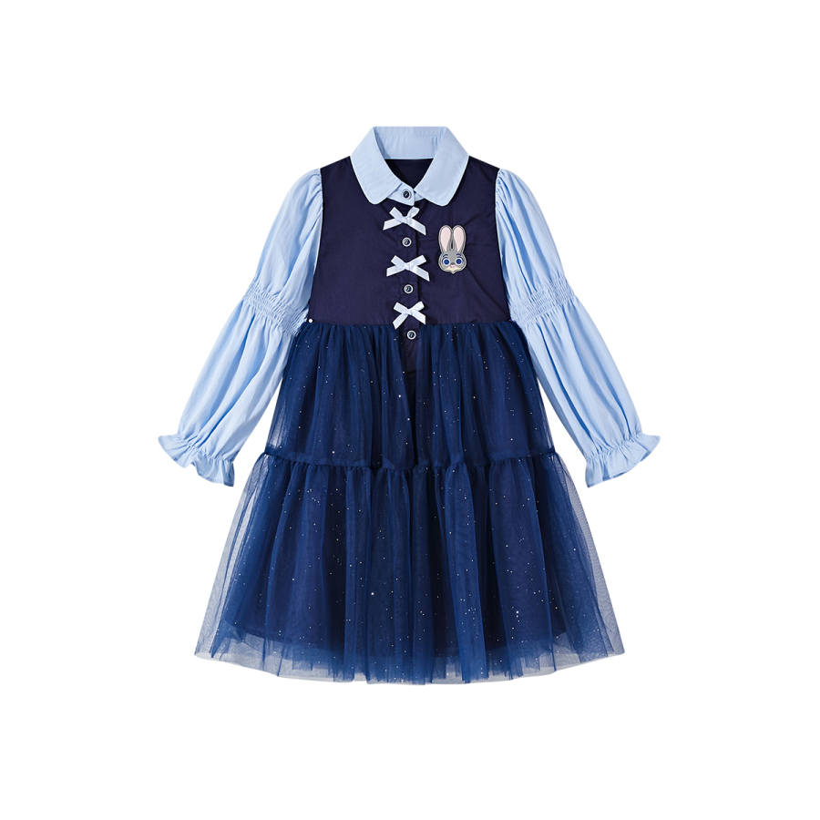 Disney Disney Kids Dresses Lapel Thin Long