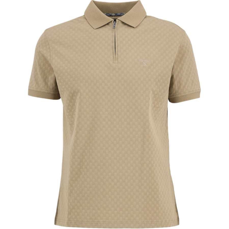 BARBOUR Polo Shirts Men's Washed Stone Color Lapel Moderate