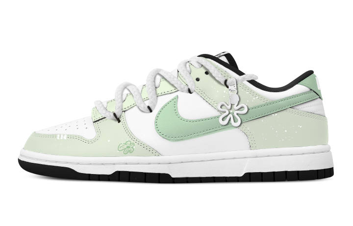 Nike Nike Dunk Spring And Ming Scene Leather Cushioning Lightweight Slip Resistant Low top Skateboard Shoes Unisex Green