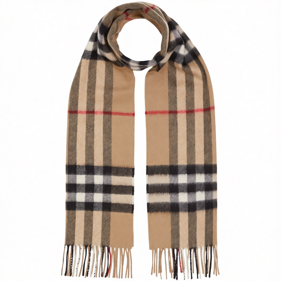 Burberry Cashmere Knit Scarves Women's Khaki