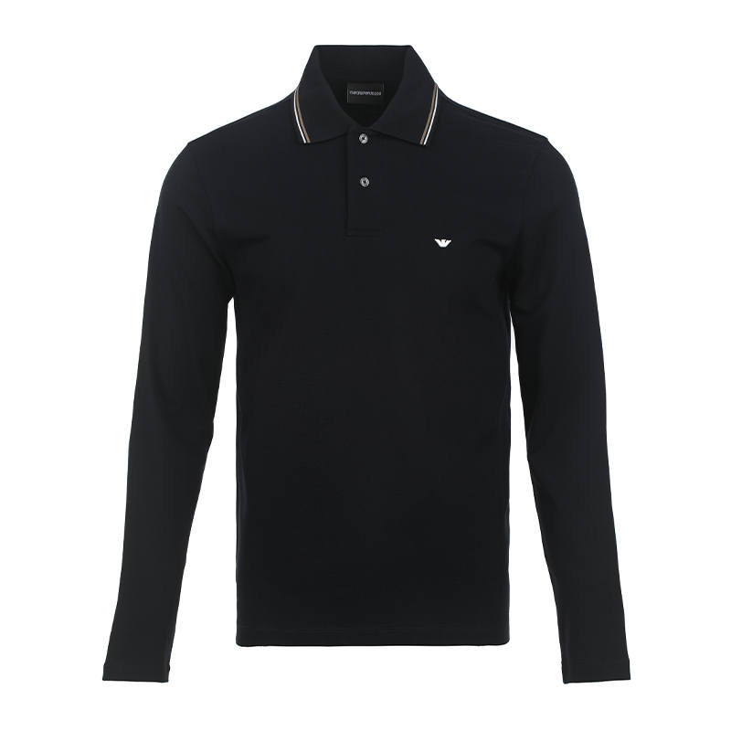 Emporio Armani Logo Long Sleeve Polo Shirt