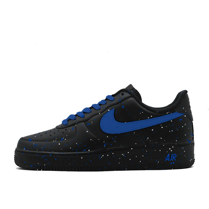 Nike Nike Air Force 1 Deep Sea Ink Tide Abrasion Resistant Slip Resistant Low top Skateboard Shoes Unisex Black Blue