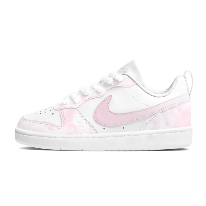 Nike Nike Court Borough Pink Mist Misty Slip Resistant Cushioning Abrasion Resistant Kids' Skateboarding Shoes Pink White