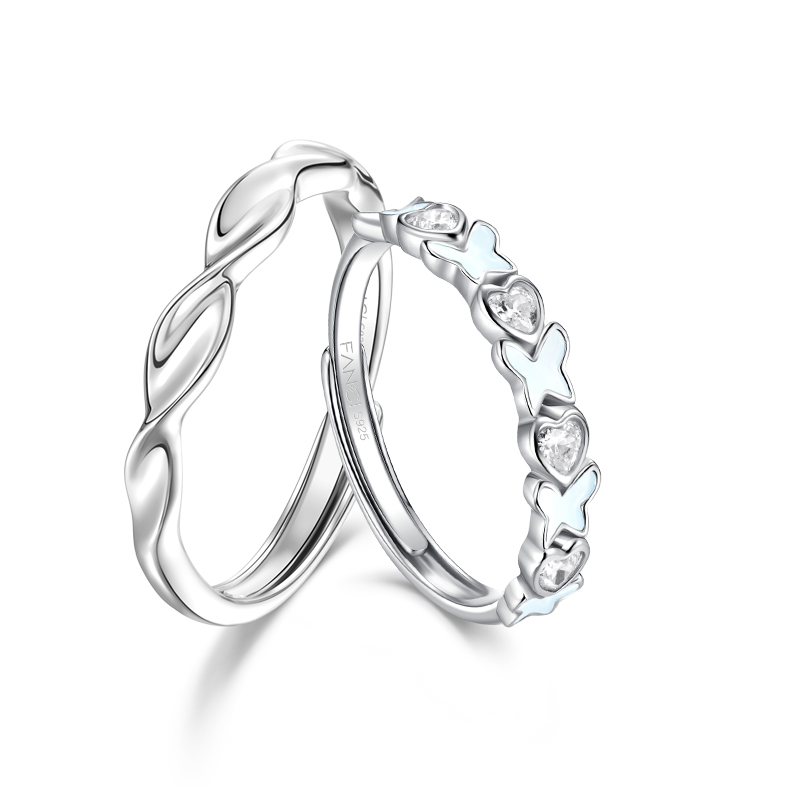 FANCI 925 Sterling Silver Enamel Rings Unisex