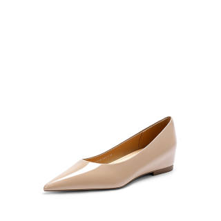DUSHILIREN Cow Leather Chunky Heel High Heels Women's