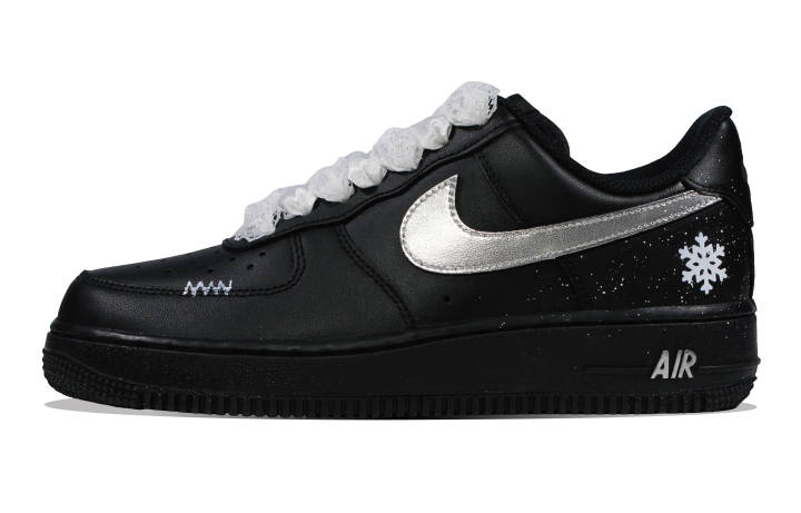 Nike Nike Air Force 1 Silver White Snowflake, Awake Experiment Cushioning Coverage Abrasion Resistant Low top