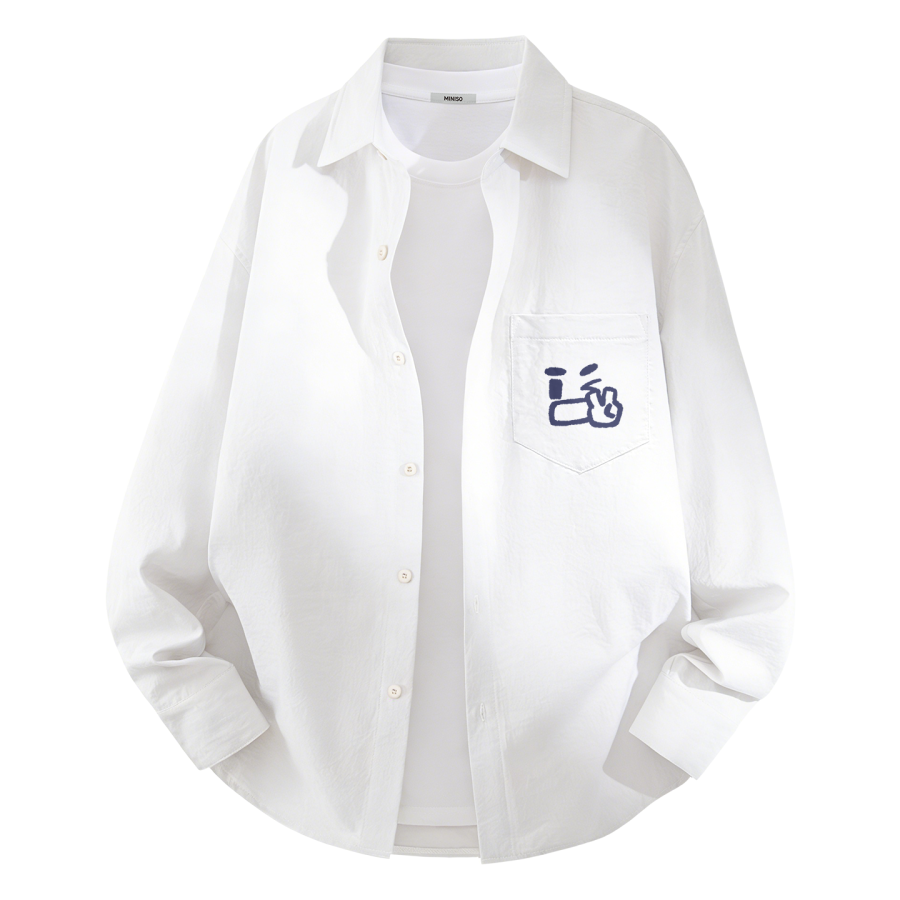 MINISO MINISO Shirts Unisex Lapel Moderate Workwear