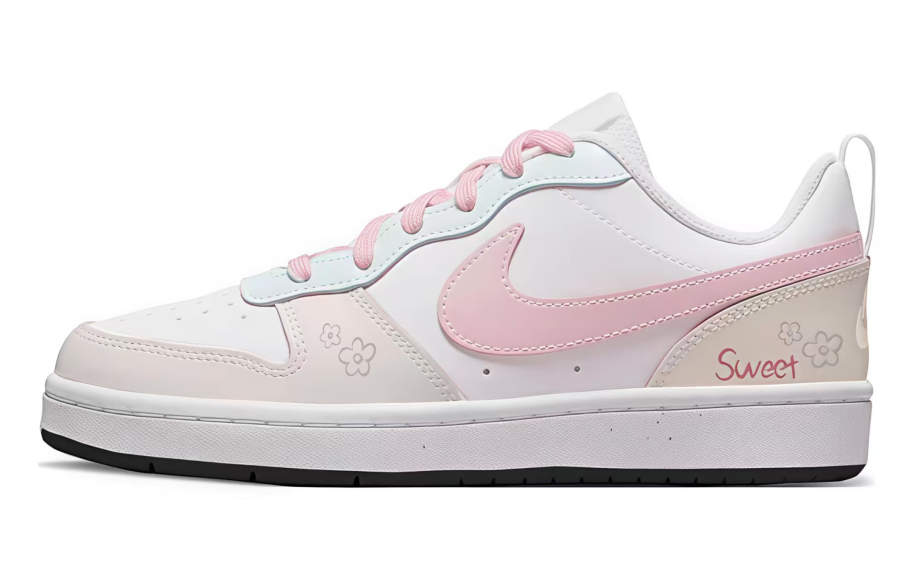 Nike Nike Court Borough Cherry Blossom Jelly Leather Balance Waterproof Slip Resistant Low top Skateboard Shoes Women's