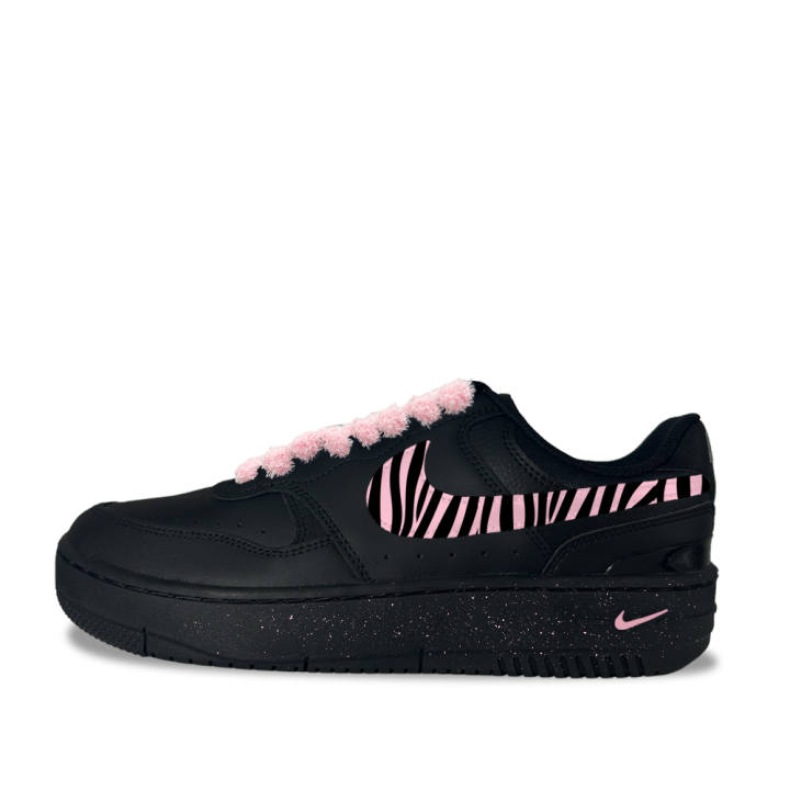 Nike Nike Gamma Force Dark Night Zebra 1 Synthetic Leather Abrasion Resistant Low top Skateboard Shoes Women's Black