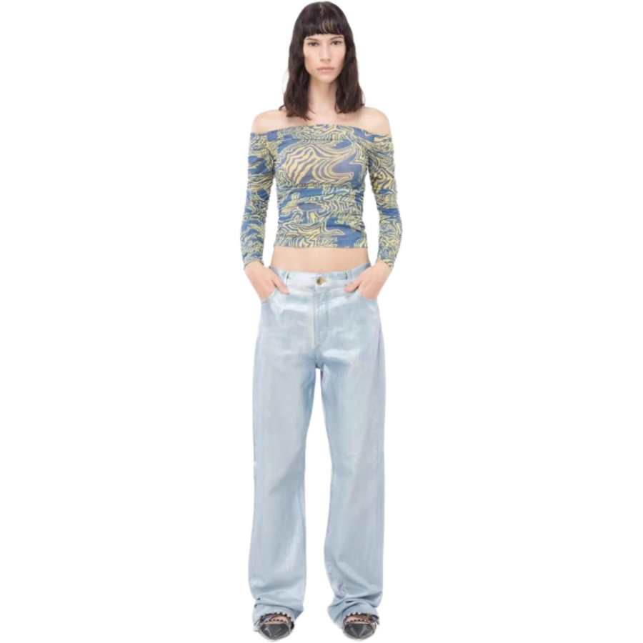 PINKO PINKO Graphic print Off shoulder Top