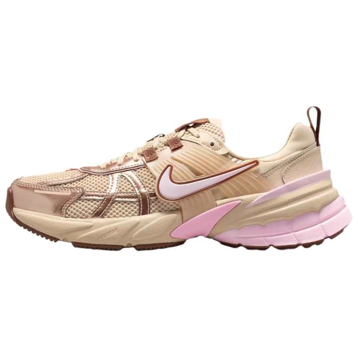 Nike Nike V2K Run Reflective Breathable Reflective And Breathable Running Shoes Women's Light Khaki Pink