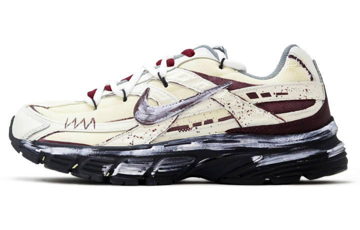 Nike Nike Initiator Mesh, Leather Low top Casual City Commuting Running Shoes Men's Burgundy