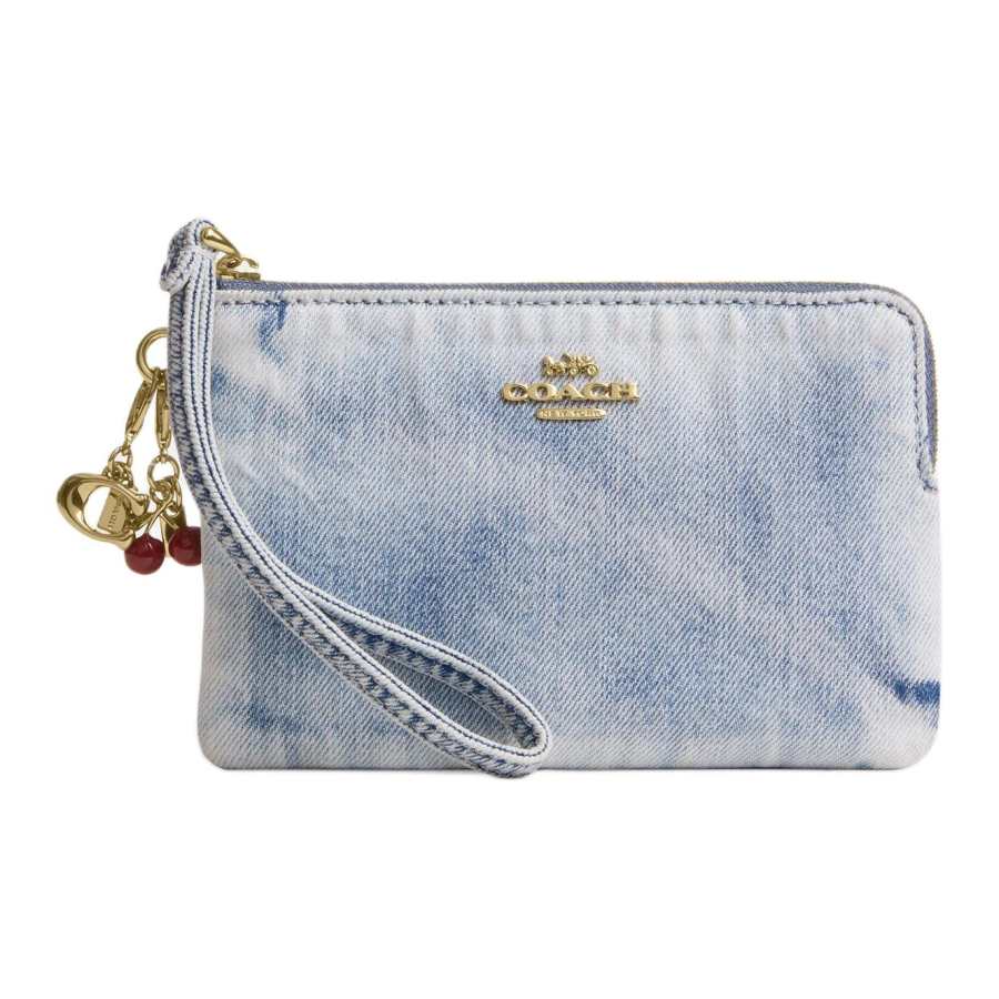 COACH COACH Fabric Clutch Small Women's Light Indigo