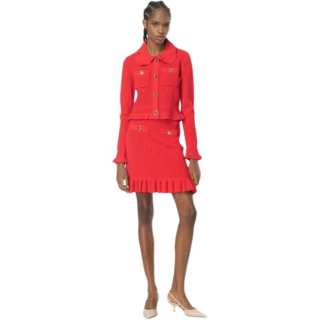 PINKO Ruffle hem Knitted Miniskirt