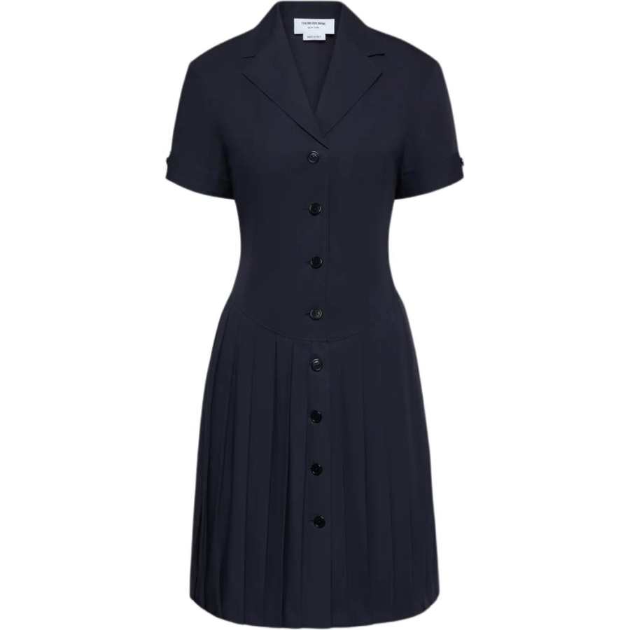 THOM BROWNE Thom Browne buttoned pleated midi dress