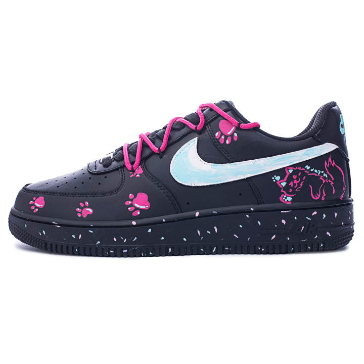 Nike Nike Air Force 1 Abrasion Resistant Slip Resistant Low top Skateboard Shoes Unisex Black