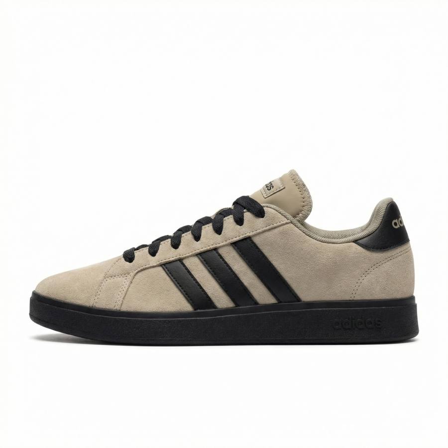 Adidas Adidas Grand Court Base 00s Abrasion Resistant Skateboard Shoes Unisex Khaki Gray