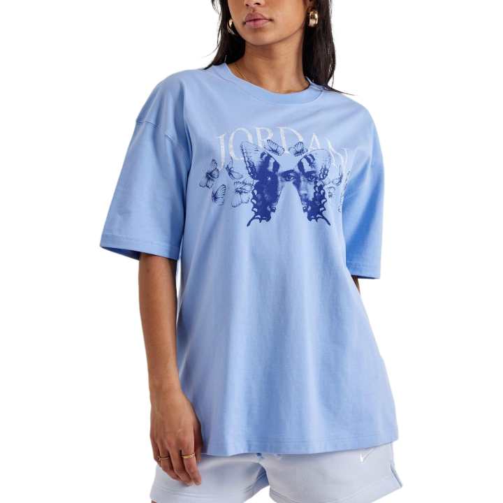Jordan Jordan T Shirts Women's Blue Crew Neck