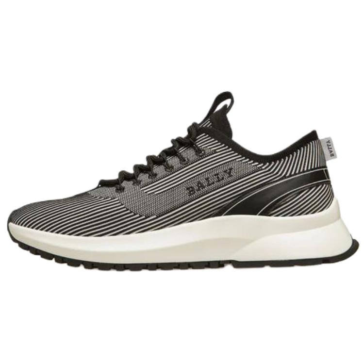 BALLY Dean T Low top Casual Shoes Men's Gray & White & Black