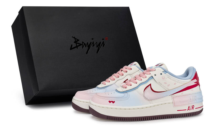 Nike Nike Air Force1 Shadow Skateboard Shoes Women's Low Top White/Blue/Pink/Red