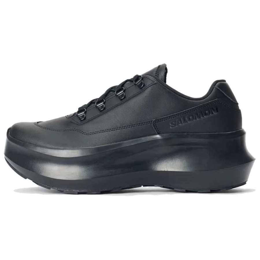 SALOMON x COMME Des GARÇONS SR811 Cow Leather Platform Abrasion Resistant Breathable Low top Casual Shoes Women's Black