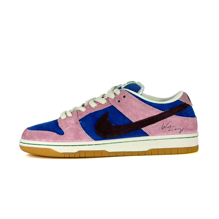 Nike Nike Dunk SB Glacier Bubble Suede Thermal Abrasion Resistant Slip Resistant Low top Skateboard Shoes Unisex Pink Blue