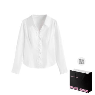 MARIE·COCO Shirts Women's White Shirt Lapel Moderate Shirt