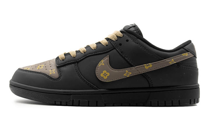 Nike Nike Dunk Luxury Design Leather Abrasion Resistant Slip Resistant Low top Skateboard Shoes Women's Black Brown
