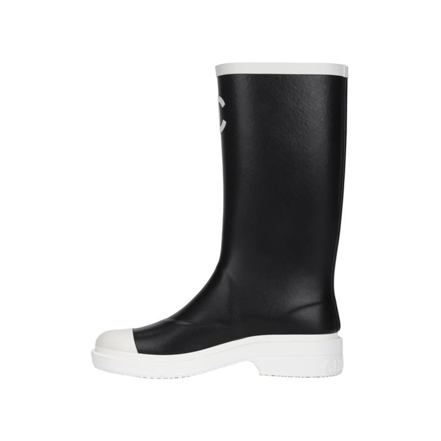 CHANEL 26C Rain Boots Women's Black