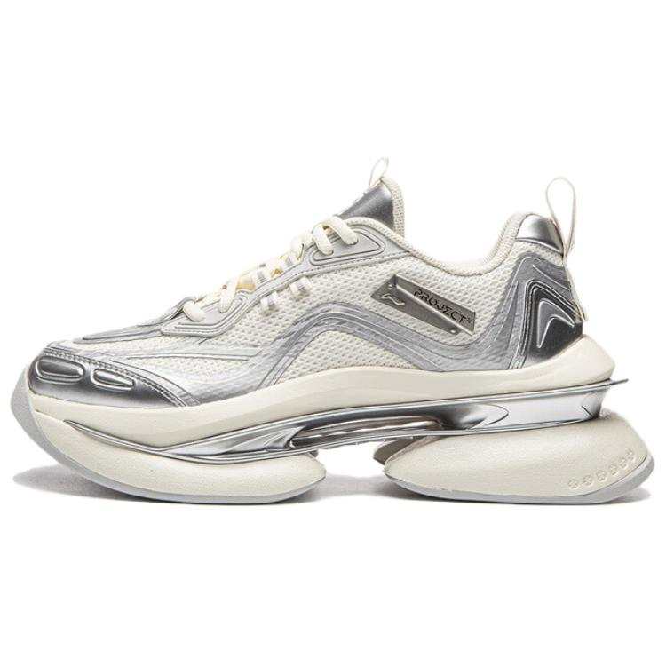 Li-Ning Li Ning Spiritual Void Low top Chunky Sneakers Women's Beige Silver
