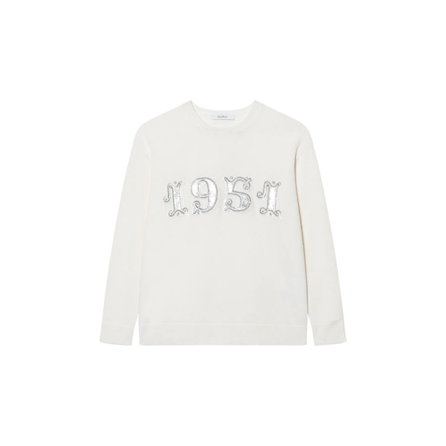 MaxMara Max Mara Plata Logo Embellished Crewneck Jumper