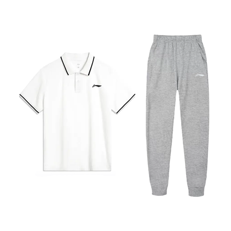 Li-Ning Li Ning Casual Sportswear Unisex Standard White+Heather Gray