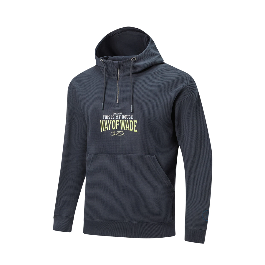 Li-Ning Li Ning Sweatshirts Men's Midnight Blue Hooded Moderate Regular