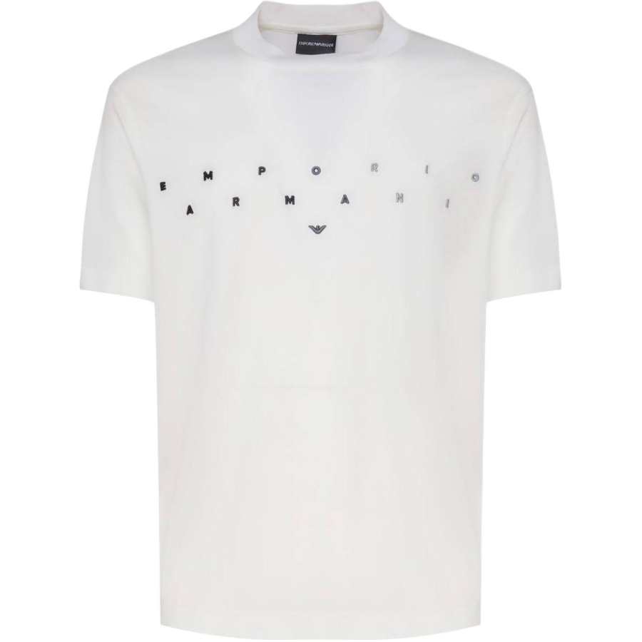 EMPORIO ARMANI Logo-Embroidered Crewneck T-Shirt