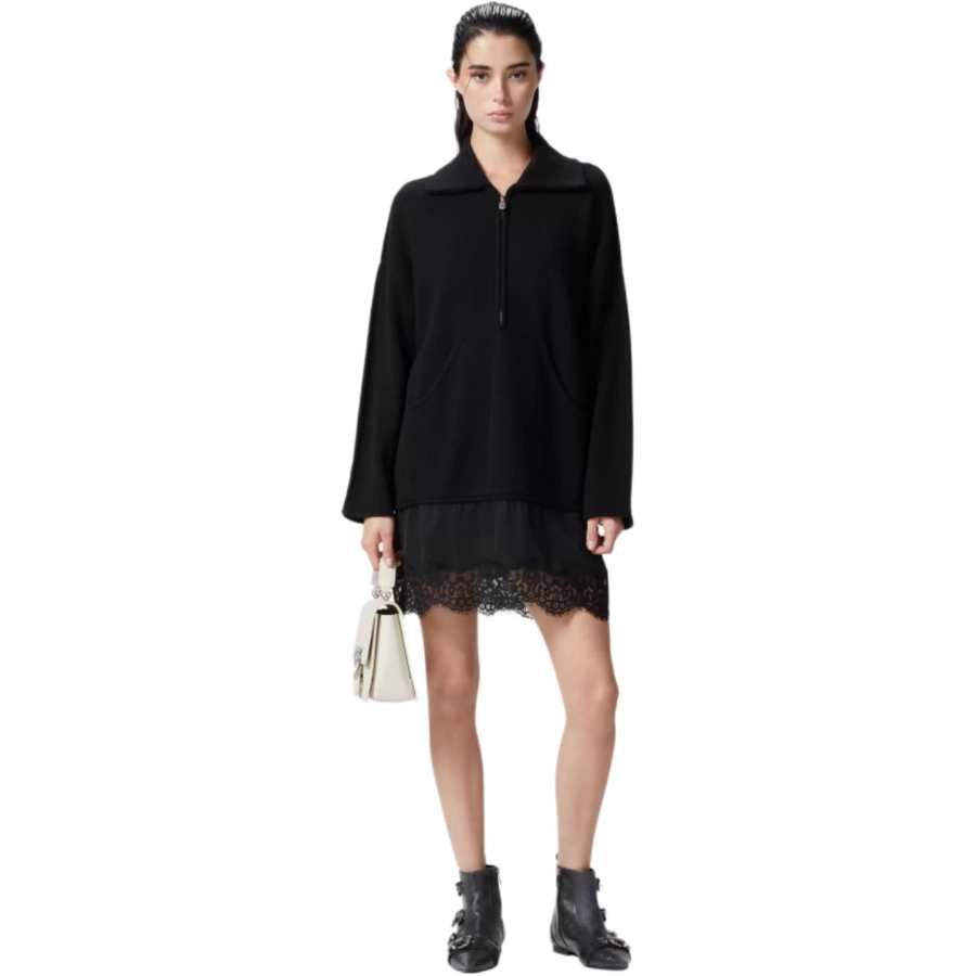 PINKO Lace detail Zip up Dress