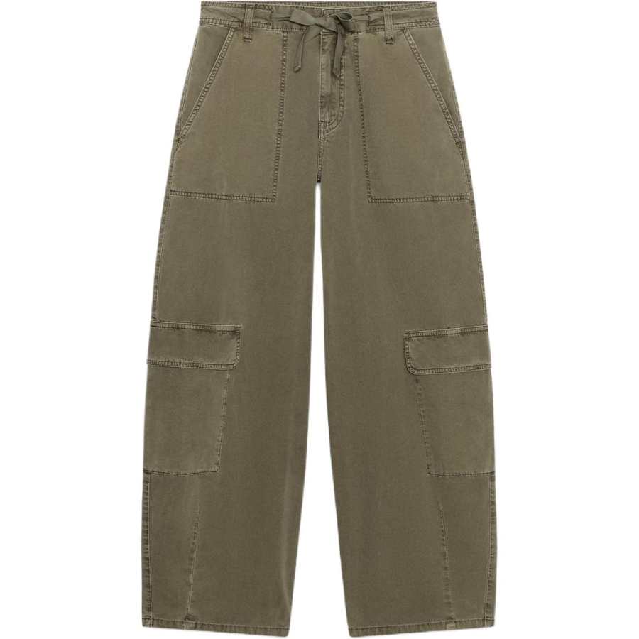 ZARA Cargo Pants Women's Dark Khaki Moderate Cargo Pants