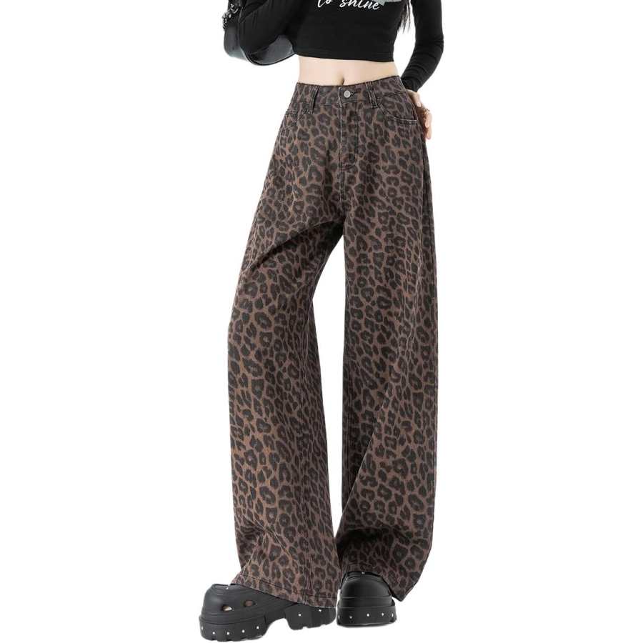 BALENO Jeans Women's Thickened And Fleece Lined Wide Leg Pants