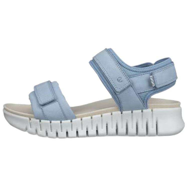Ecco Ecco Gruuv Sol Leather One Strap Sandals Women's Blue