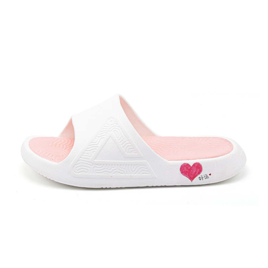 PEAK Taichi National Innovation Slippers EVA Graffiti Slide Slippers Women's White Pink