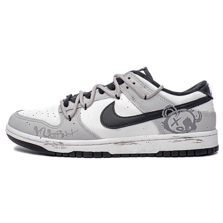 Nike Nike Dunk Leather Abrasion Resistant Slip Resistant Low top Skateboard Shoes Unisex Gray