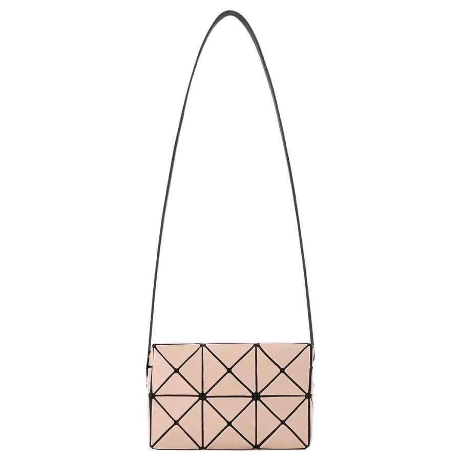 ISSEY MIYAKE Cuboid Polyvinyl Chloride Resin & Polyester Shoulder Bag, Crossbody Bag Women's Beige