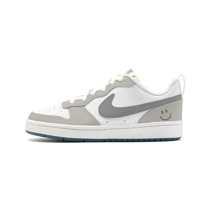 Nike Nike Court Borough 2 Cloud Mist Light Shadow Leather Slip Resistant Abrasion Resistant Cushioning