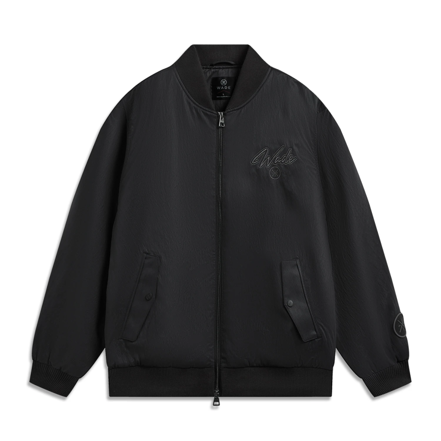 Li-Ning Li Ning Puffer Jackets Men's Black Baseball Collar Moderate Puffer Jacket
