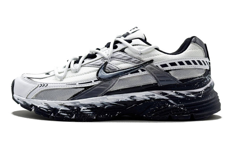 Nike Nike Initiator Cushioning Abrasion Resistant Slip Resistant Low top Running Shoes Men's Black White