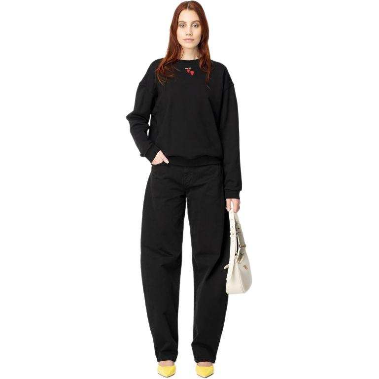 PINKO Logo Intarsia-knit Cotton Jumper